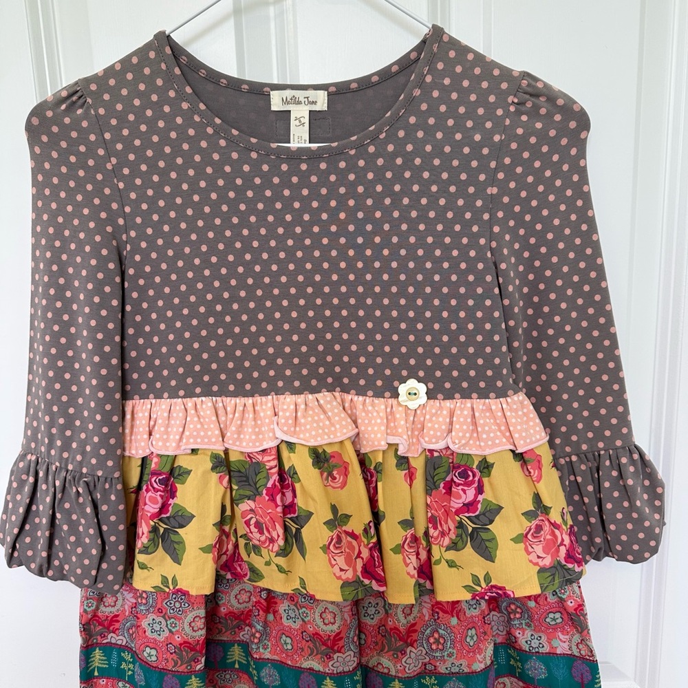 Matilda Jane Pink Polka Dot Tunic NWOT